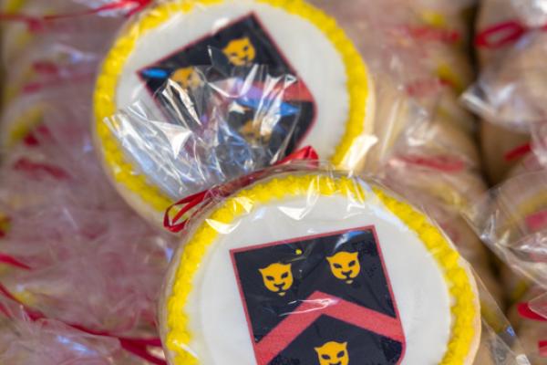 Wentworth branded cookies showing the WIT shield